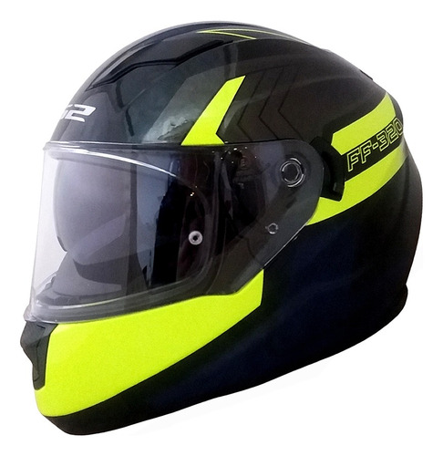 Casco Moto Ls2 Ff320 Stream Evo Exo Negro Amarillo 