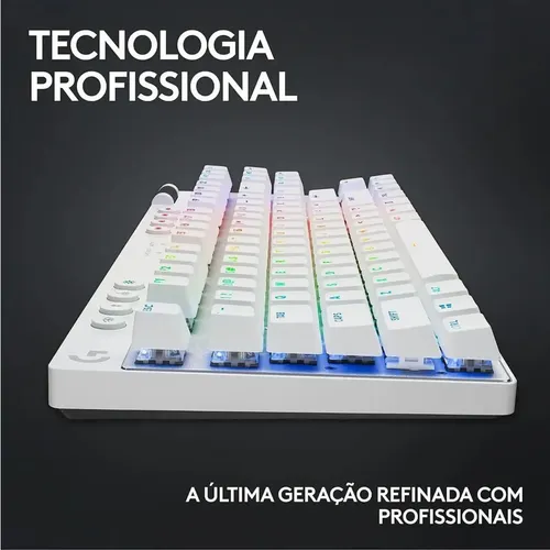 Teclado Gamer Sem Fio Logitech G PRO X TKL - Branco | Frete grátis