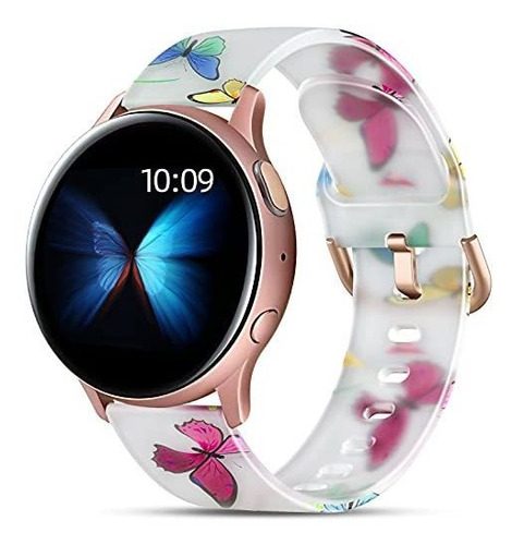 Malla Para Samsung Watch 4/watch 4 Classic 40 44mm Mariposas