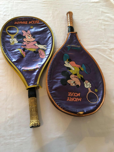 Raqueta De Tenis Vintage Profesional Mickey Mouse De Disney