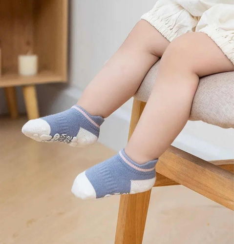 5 Pares De Calcetines Antiderrapantes Para Bebés Niños