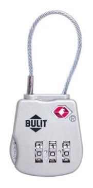 Imagen 3 de 4 de Candado Bulit Tsa Combinación C/cable Valija Maleta Equipaje