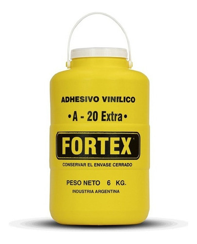 Adhesivo Vinilico / Cola Vinilica A-20 X 6 Kg Fortex - Mm