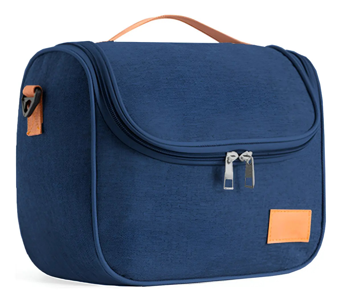 Bolsa Transversal Porta Marmita Lancheira Escolar Térmica Cor Azul