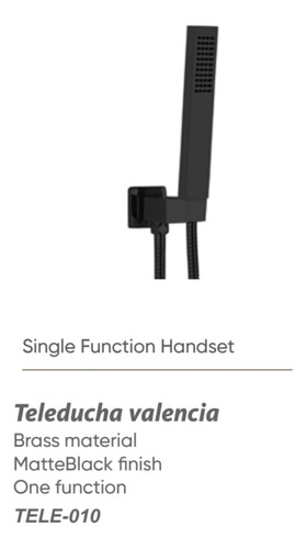 Eup  Teleducha Baño  Valencia Black Matte 010