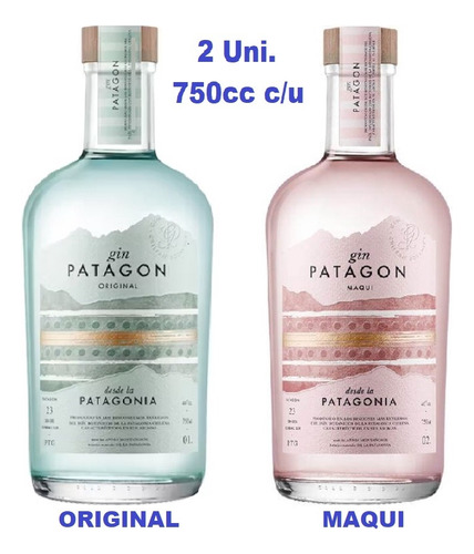 Gin Patagon 750cc   2 Unidades