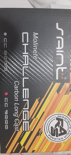 Molinete Challenge 9000 Carbon Long Cast (semi-novo) Preto Esquerdo (Usado)