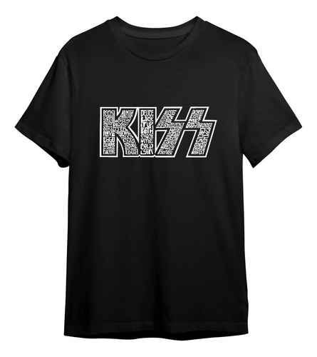 Remera Kiss - Logo Art Serigrafía Algodón Rock