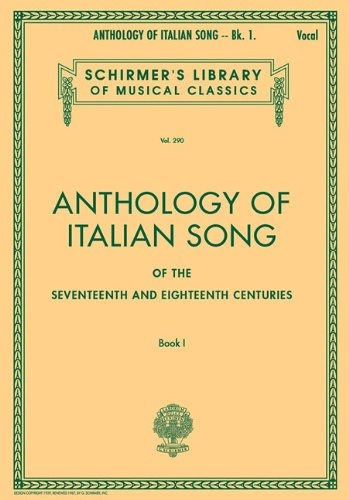 Libro Anthology Of Italian Song Book 1