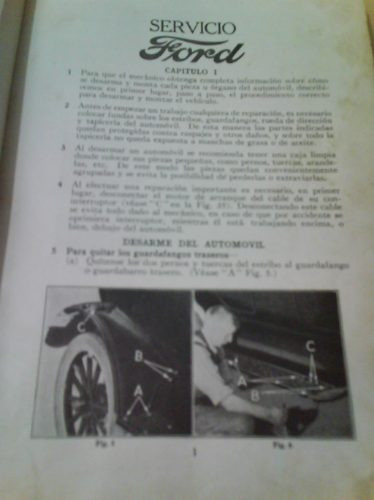 Manual Servicio Ford T 100% Original - Castellano - 1916/27