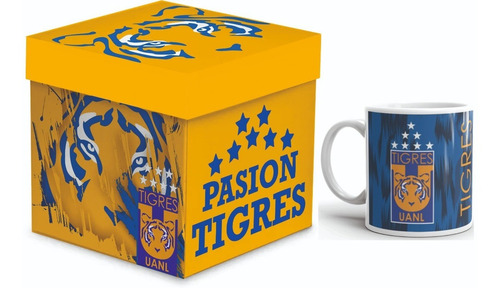 Tigres Taza FĂștbol Con Caja De Madera Para