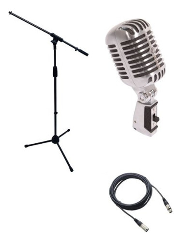 Microfono 55sh Soporte Cable Xlr