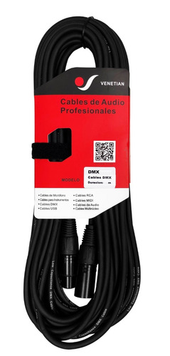 Venetian Dmx Cable 15 Metros 120 Ohm Iluminación Canon Xlr