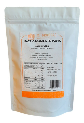 Imagen 1 de 3 de Maca Peruana Orgánica 1 Kg
