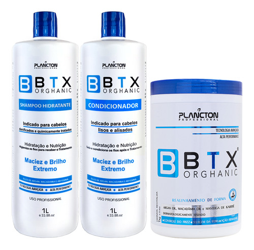 Kit Btx Orghanic 1litro (shampoo+condicionador)