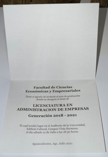 Invitaciones Graduación, Boda, Xv Años, Bautizo, Etc