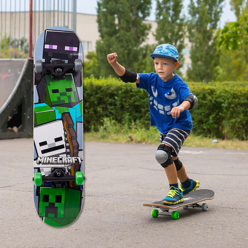 Minecraft 31 Pulgadas Skateboard, 9-ply Maple Deck Skate ...