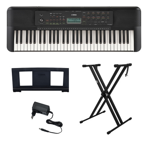 Kit Teclado Yamaha 61 Teclas Psr E283 Com Suporte Em X