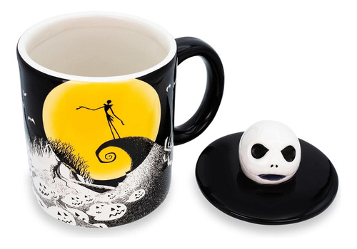 Taza Ceramica Disney Jack Skellington Halloween Color Negro Spiral Hill