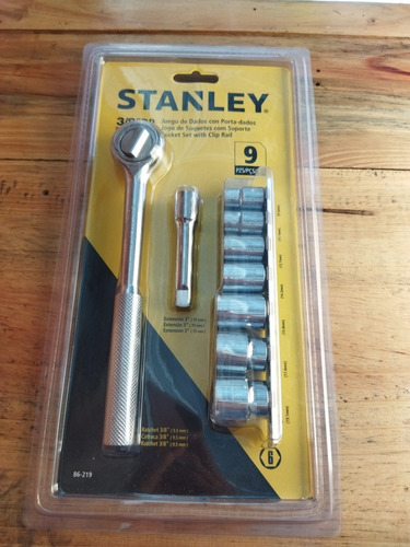 Juego De Dados Combinados 3/8  9pzas Stanley 