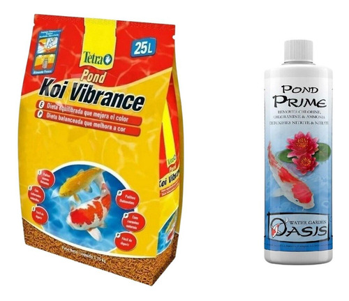 Kit Tetra Koi Vibrance 3,75kg + Seachem Pond Prime 500ml