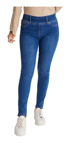 Jeans Calza Con Pretina Alta - 73000247 - Curvi