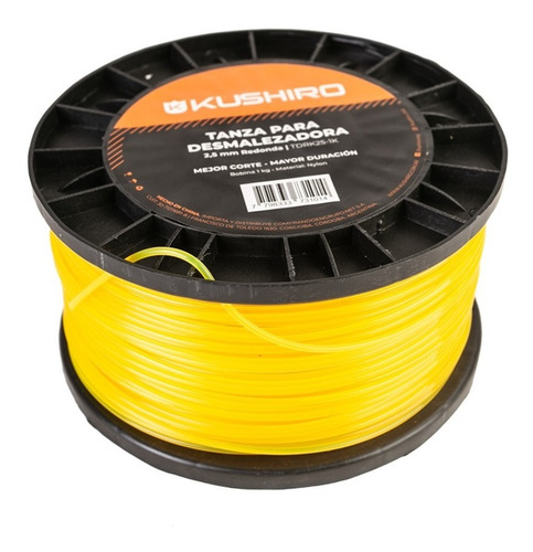 Imagen 3 de 7 de Tanza Bordeadora Desmalezadora Redonda 2.5mm 1kg Kushiro