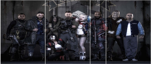 Cuadro Políptico Suicide Squad N° 3187