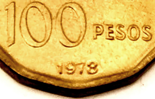 Moneda Argentina Antigua $100 - 1978 - Mundial Argentina-78 (Usado)