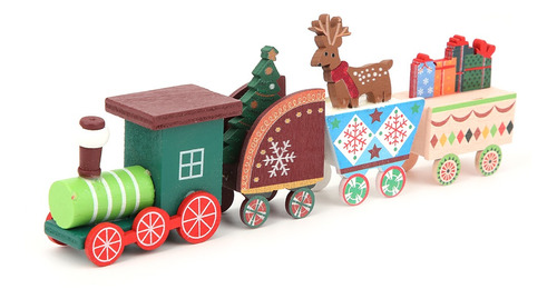 Pequeño Juguete Navideño De Madera Para Decoración De Tren