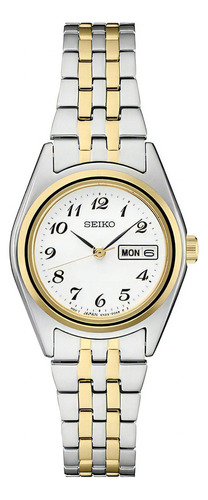 Reloj Mujer Seiko Sur438 Cuarzo Pulso Plateado En Acero