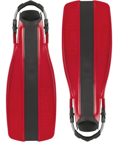 Dive Rite Xt Fins Ss Correa Con Hebilla Giratoria (rojo, Gra