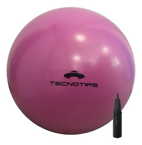 Pelota Pilates Yoga Funcional Tecnotips® 65cm  + Inflador Color Rosa