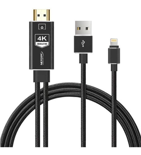 Cable Adaptador Compatible Con Lightning A Hdmi Netcom 