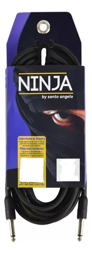 Cabo Para Guitarra P10 Ninja 20ft 6,10m Santo Angelo