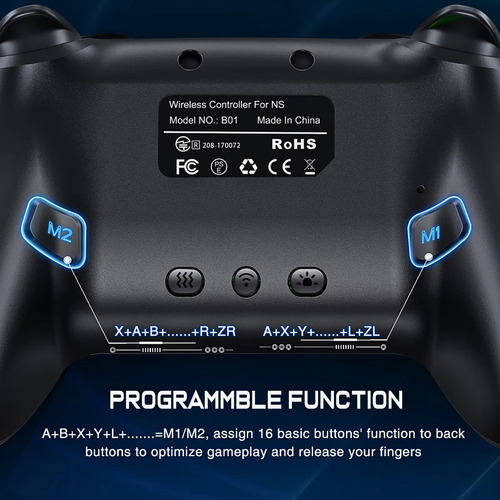 Controle Sem Fio Compatível Nintendo Switch Pc Android Ios