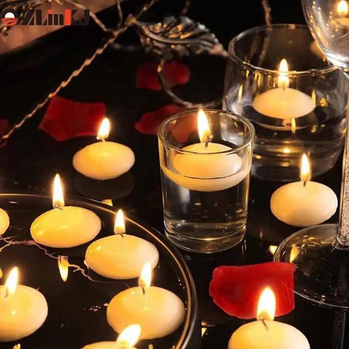 20 Velas Flotantes 4.5x3cm Oval Eventos Boda Pecera Alberca