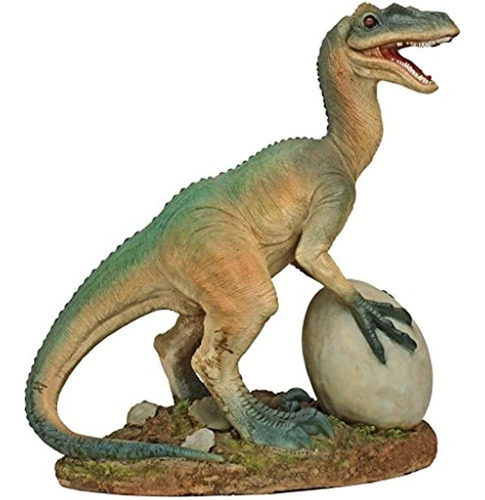Design Toscano Jq6619 The Egg Beater Raptor Dinosaur Statue,
