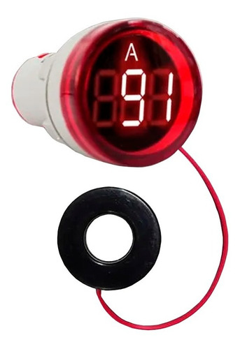 Imagen 1 de 7 de Amperimetro Mini Digital 29mm 100a Baw Rojo 7 Verde