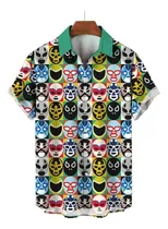 Comprar Camisa Lucha Libre Manga Corta, Camisa Hombre Mascara Lucha