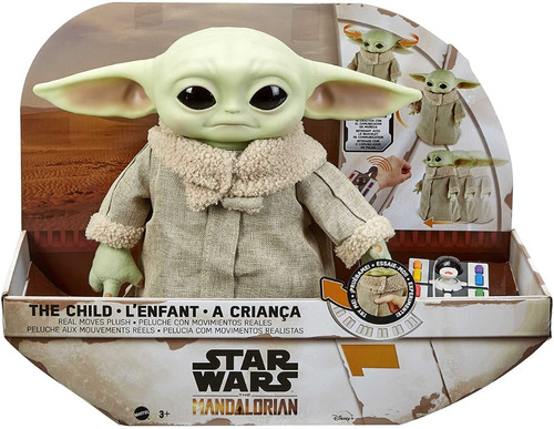 Baby Yoda Grogu Mattel Animatronico Camina A Control Remoto