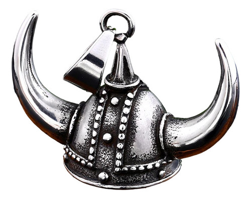 Collar Colgante Dije Casco Vikingo En Acero Inoxidable 316 L