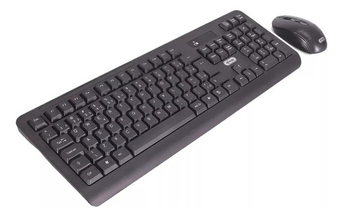 Kit Home Office Teclado E Mouse Sem Wireless Fone Com Fio Teclado Preto