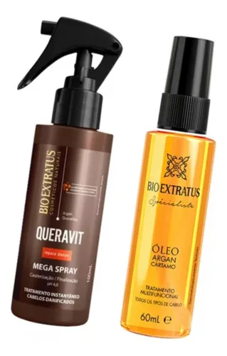 Bio Extratus - Óleo De Argan 60ml + Spray Queravit 100ml