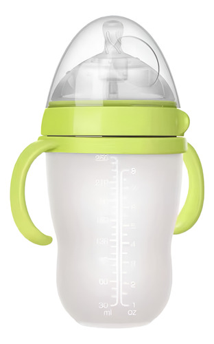Mamadera De Silicona Con Agarre Y Anti Cólicos 250 Ml Bebes