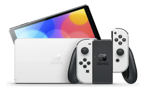 Nintendo Switch White Bundle:consola Oled + Mario Kart8