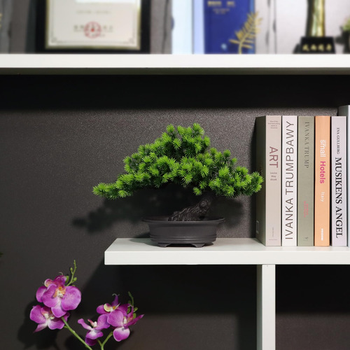 Árbol Bonsái Artificial Enebro Decoración Interiores Casa Of Verde