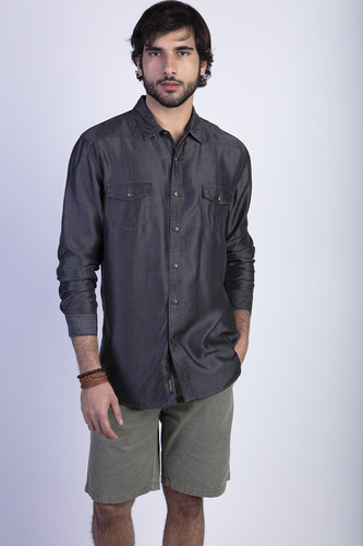 Camisa Tencel Texas Fj Gris Ferouch Ss24