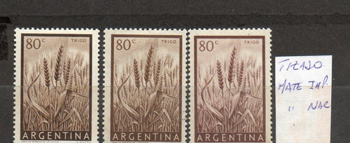 Argentina 1954/7 Gj 1144/4b/4c Pe 547/7b/7c Trigo