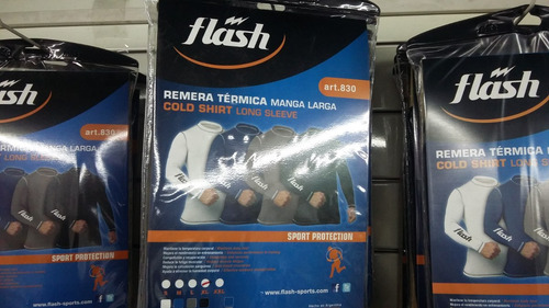 Remera Termica Flash Original Manga Larga Adulto